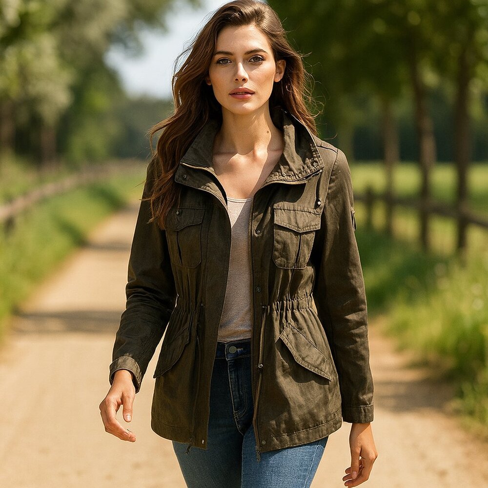 Portmans Womens Utility Jacket Effortless Edge with Everyday Versatility Size 6